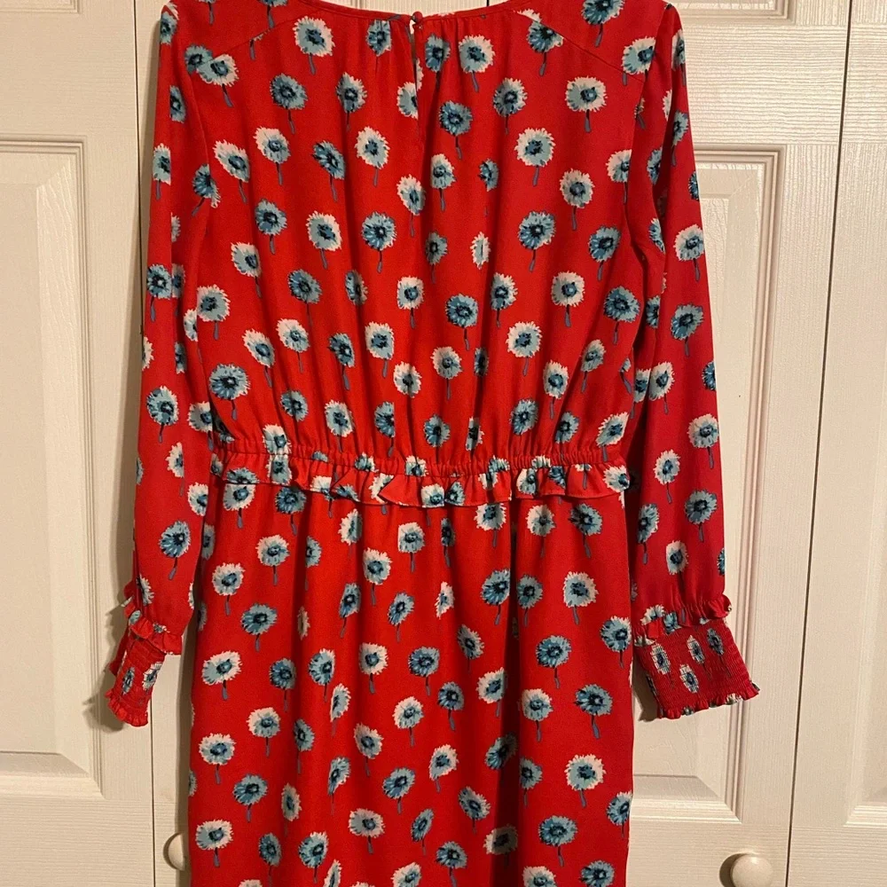 J. Crew Red Floral Americana Mini Dress